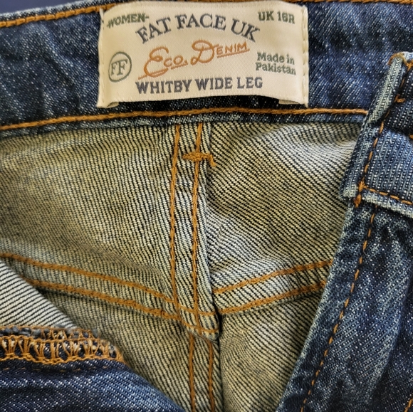 FAT FACE Whitby Wide Leg Jeans sz. UK 16 US 12 NWT - Picture 6 of 7